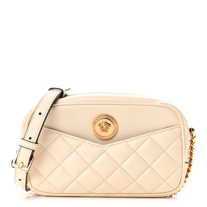 Versace Nappa Quilted La Medusa Camera Bag Off White 1 of 10