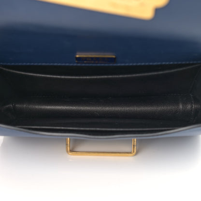 Prada City Calf Saffiano Cahier Bag Bluette Black 6 of 9