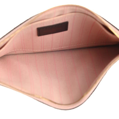 Louis Vuitton Damier Ebene Neverfull MM GM Pochette Rose Ballerine 5 of 8