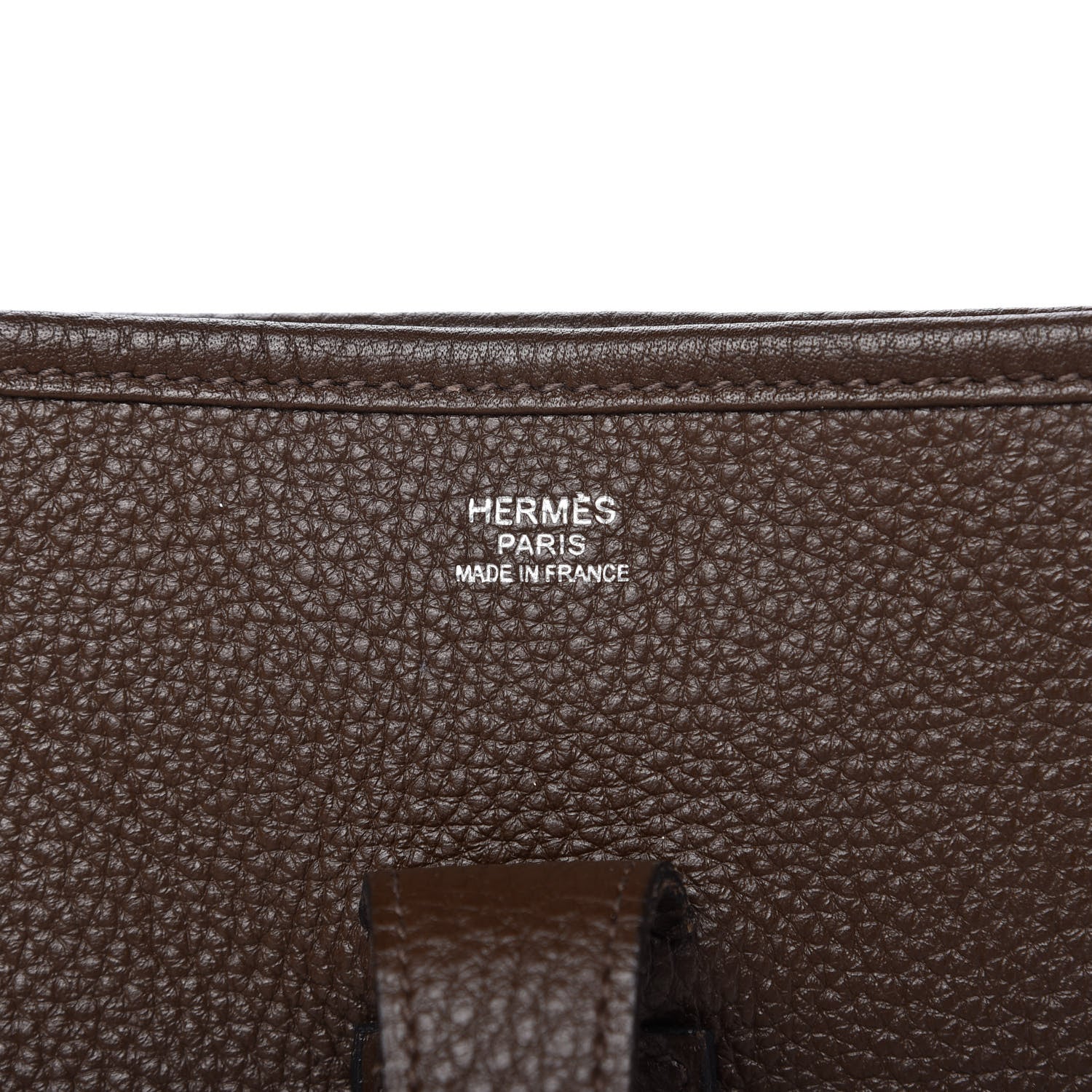 Hermes Taurillon Clemence Evelyne III GM Chocolate 8 of 10