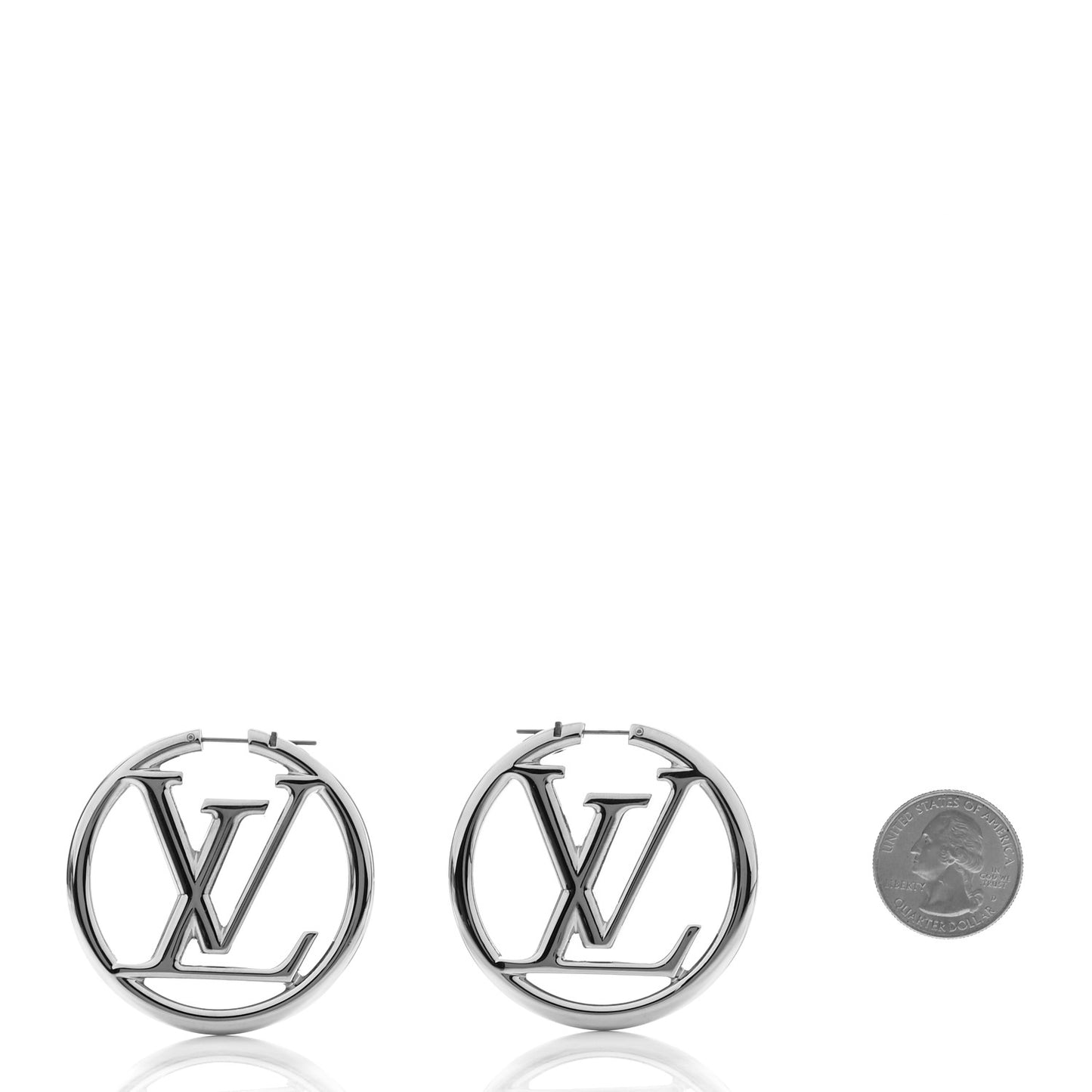 Palladium Louise Hoop Earrings Silver