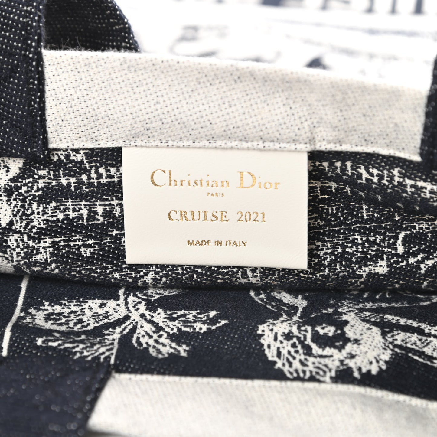 Canvas Print Cruise Tote Ivory Black