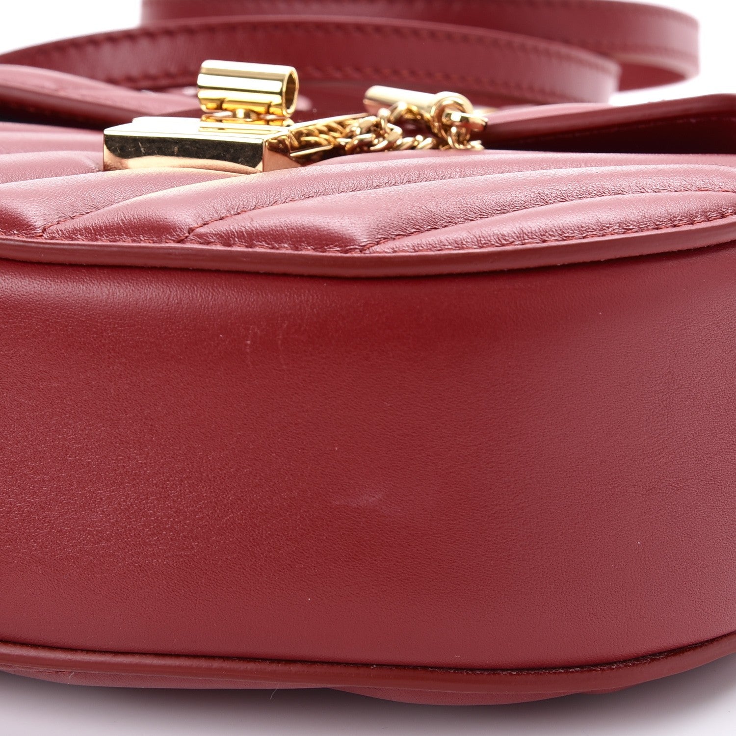 Chloe Calfskin Quilted Mini Drew Bijou Shoulder Bag Dahlia Red 7 of 8