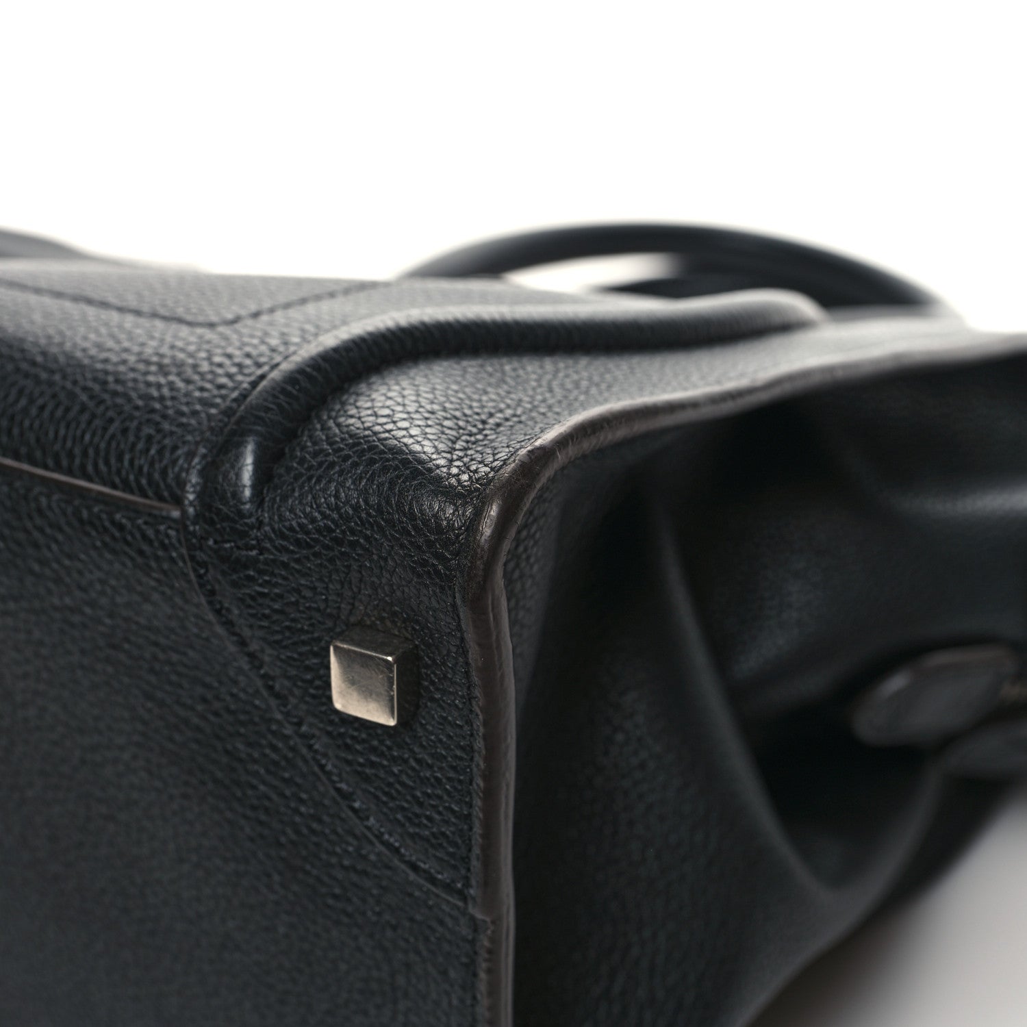 Celine Drummed Calfskin Mini Luggage Black 9 of 11