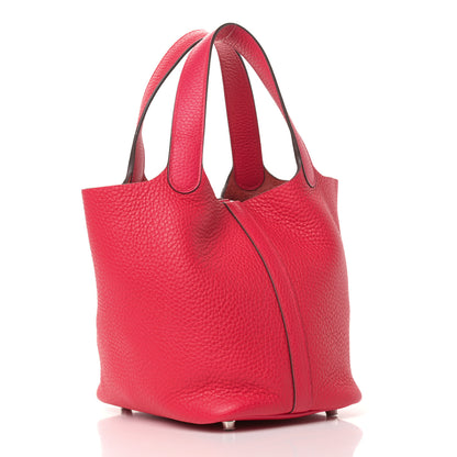 Hermes Taurillon Clemence Picotin Lock 18 PM Rose Extreme 3 of 10