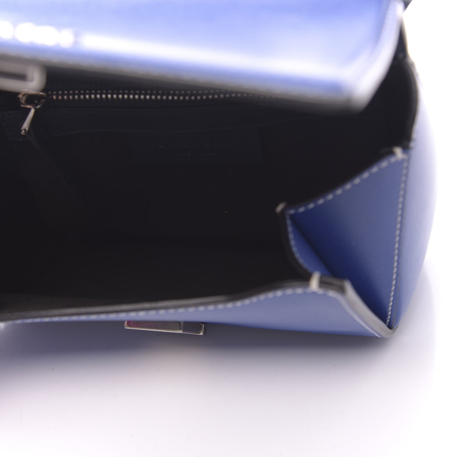 Givenchy Calfskin Mini Pandora Box Logo Strap Crossbody Bag Moroccan Blue 4 of 9