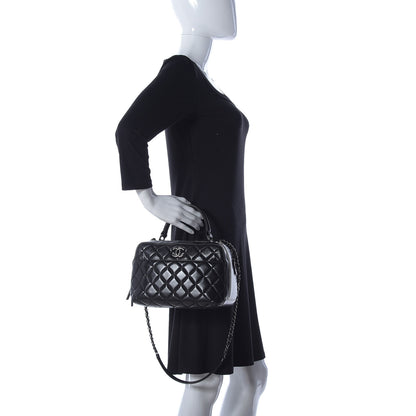 Chanel Lambskin Quilted Medium Trendy CC Bowling Bag Black 3 of 10