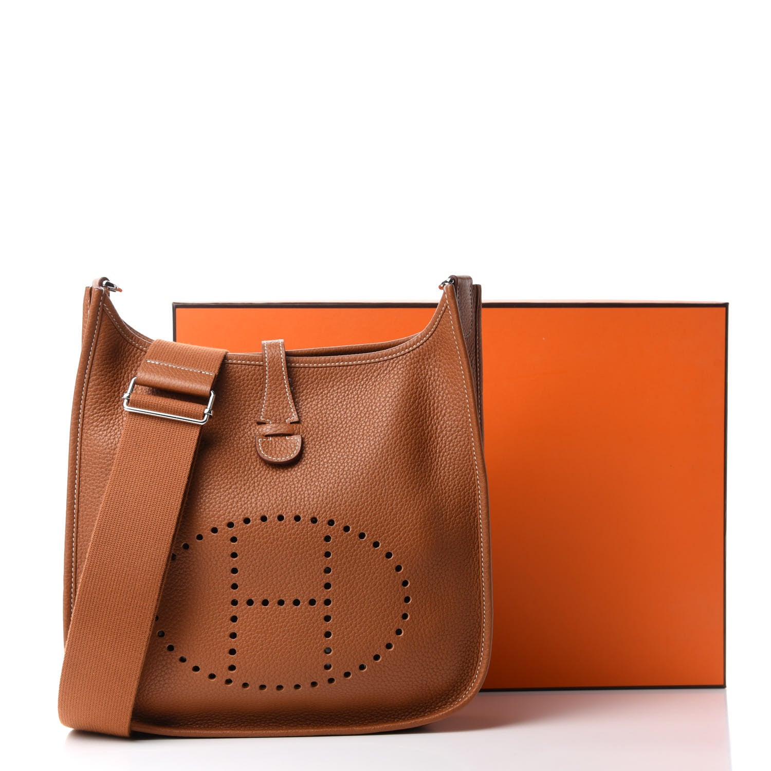 Hermes Taurillon Clemence Evelyne III PM Gold 11 of 11