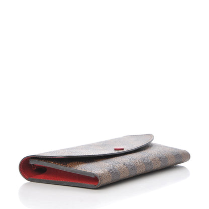 Louis Vuitton Damier Ebene Emilie Wallet Red 4 of 8