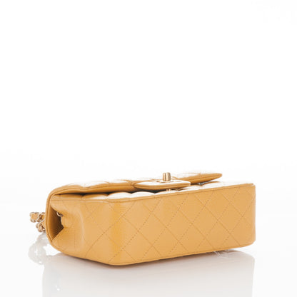 Chanel Caviar Quilted Mini Rectangular Flap Yellow 4 of 7