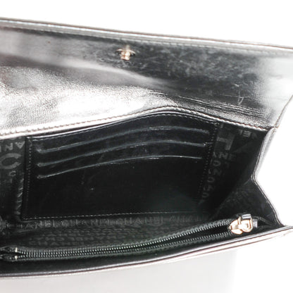 Chanel Metallic Lambskin Precious Symbols Flap Wallet Silver 5 of 8