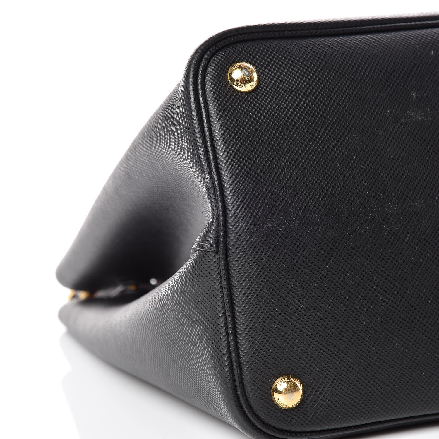 Prada Saffiano Cuir Large Double Bag Black Fuoco 15 of 23