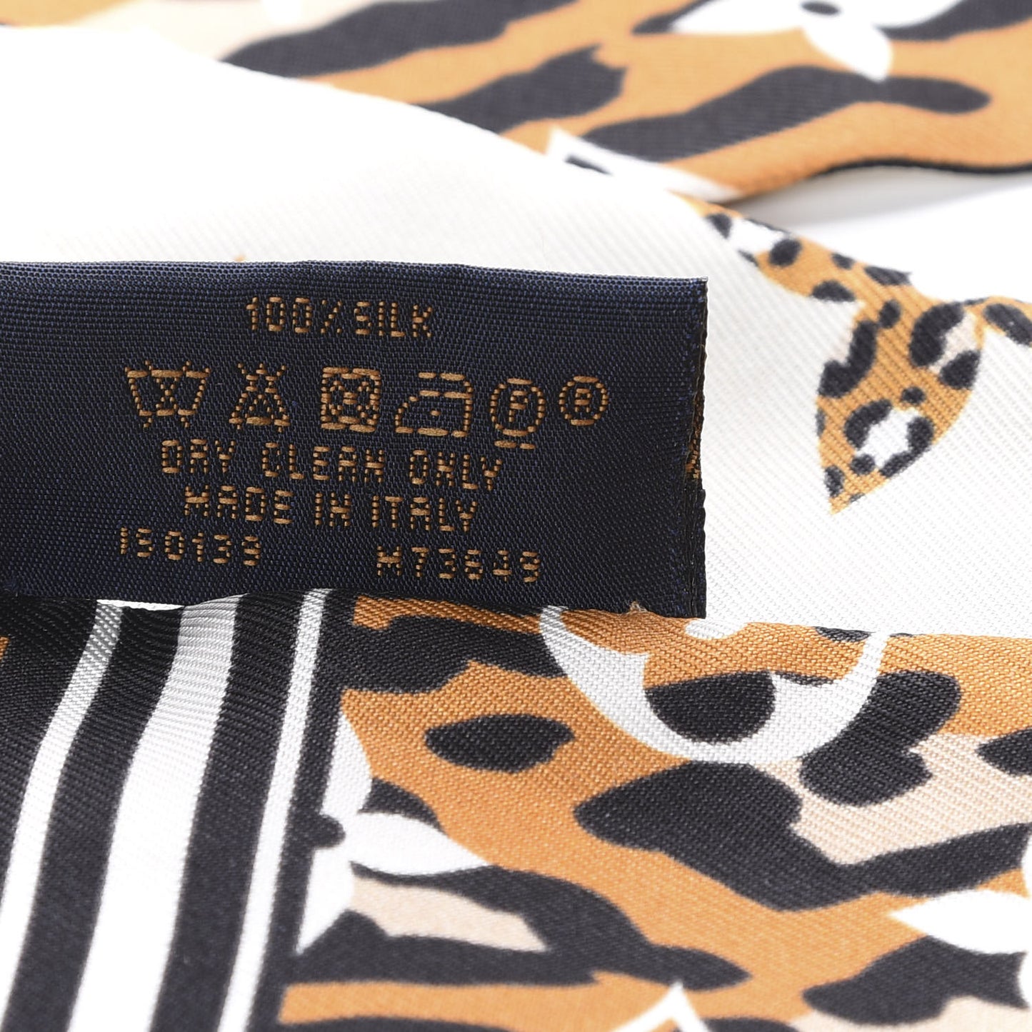 Silk Monogram Giant Jungle Bandeau Ivory