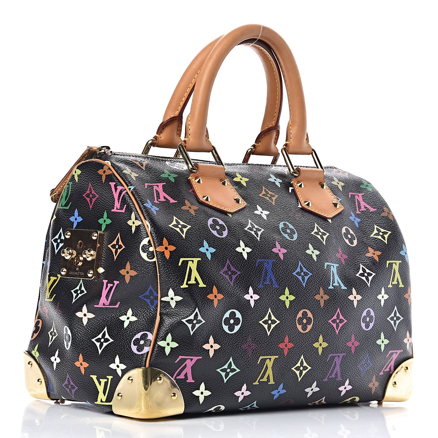 Louis Vuitton Monogram Multicolor Speedy 30 Black 3 of 9