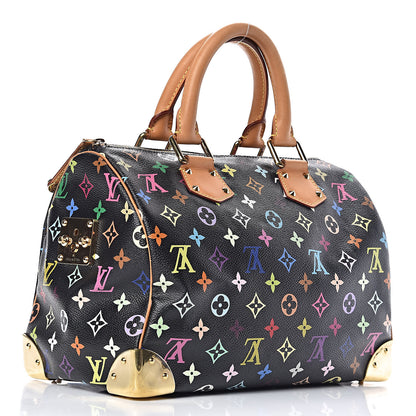 Louis Vuitton Monogram Multicolor Speedy 30 Black 3 of 9