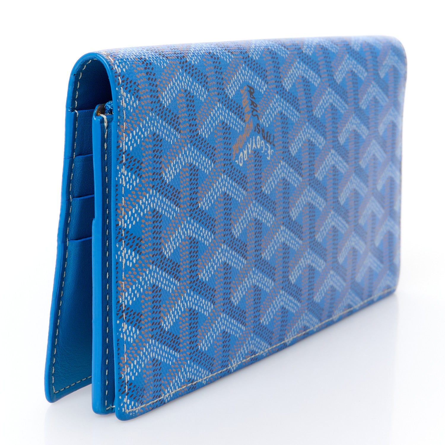 Goyard Goyardine Richelieu Wallet Sky Blue 3 of 11