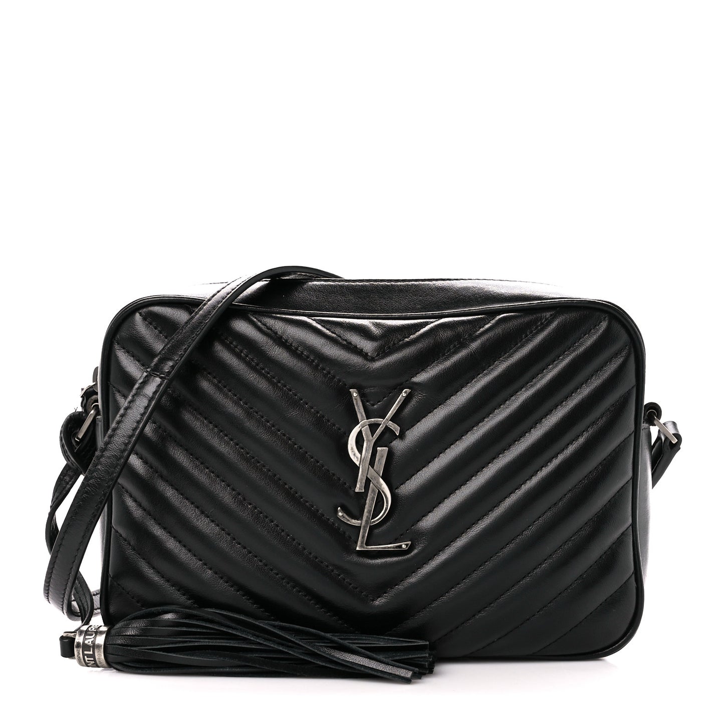 Calfskin Matelasse Monogram Lou Camera Bag Black