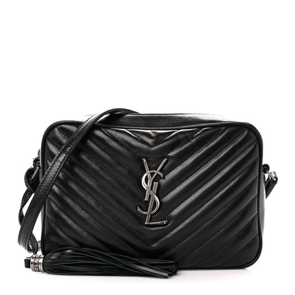 Saint Laurent Calfskin Matelasse Monogram Lou Camera Bag Black 1 of 10