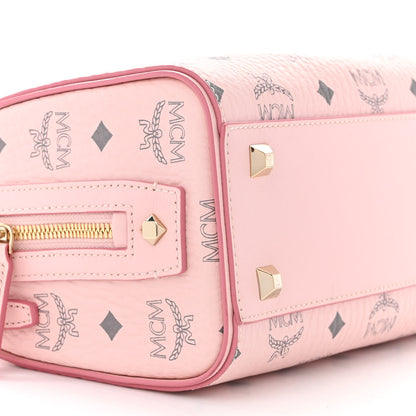 MCM Visetos Essential Boston Bag Powder Pink 9 of 14