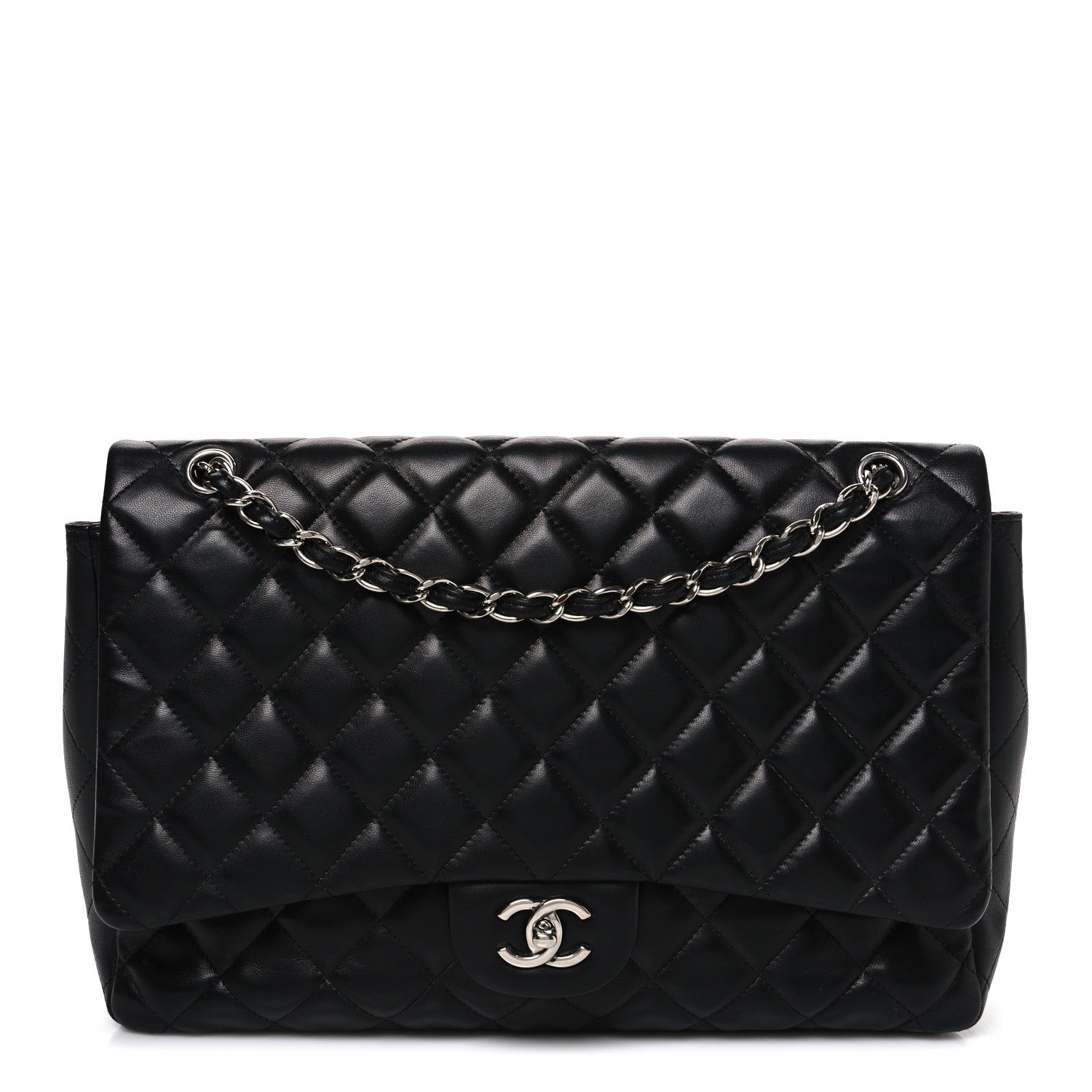 Chanel Lambskin Quilted Maxi Single Flap Black 1873844 – FASHIONPHILE