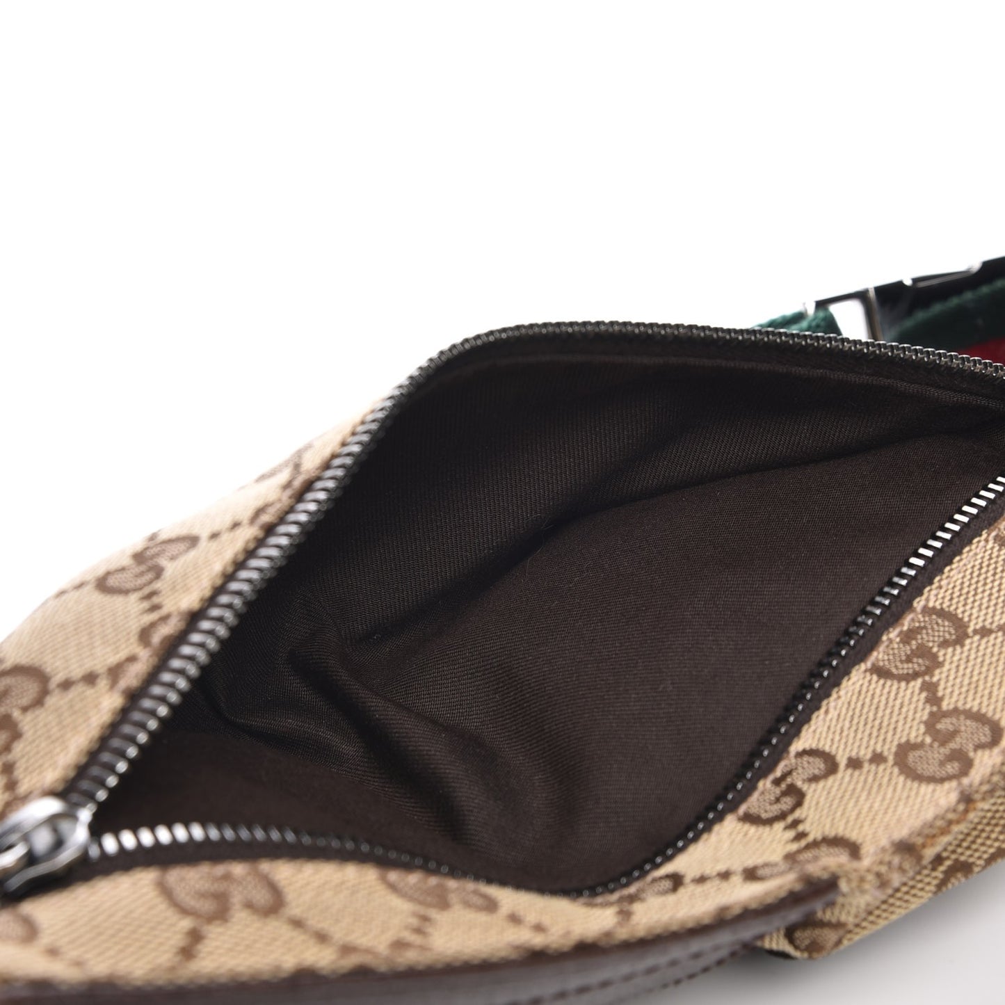 Monogram Web Belt Bag Dark Brown