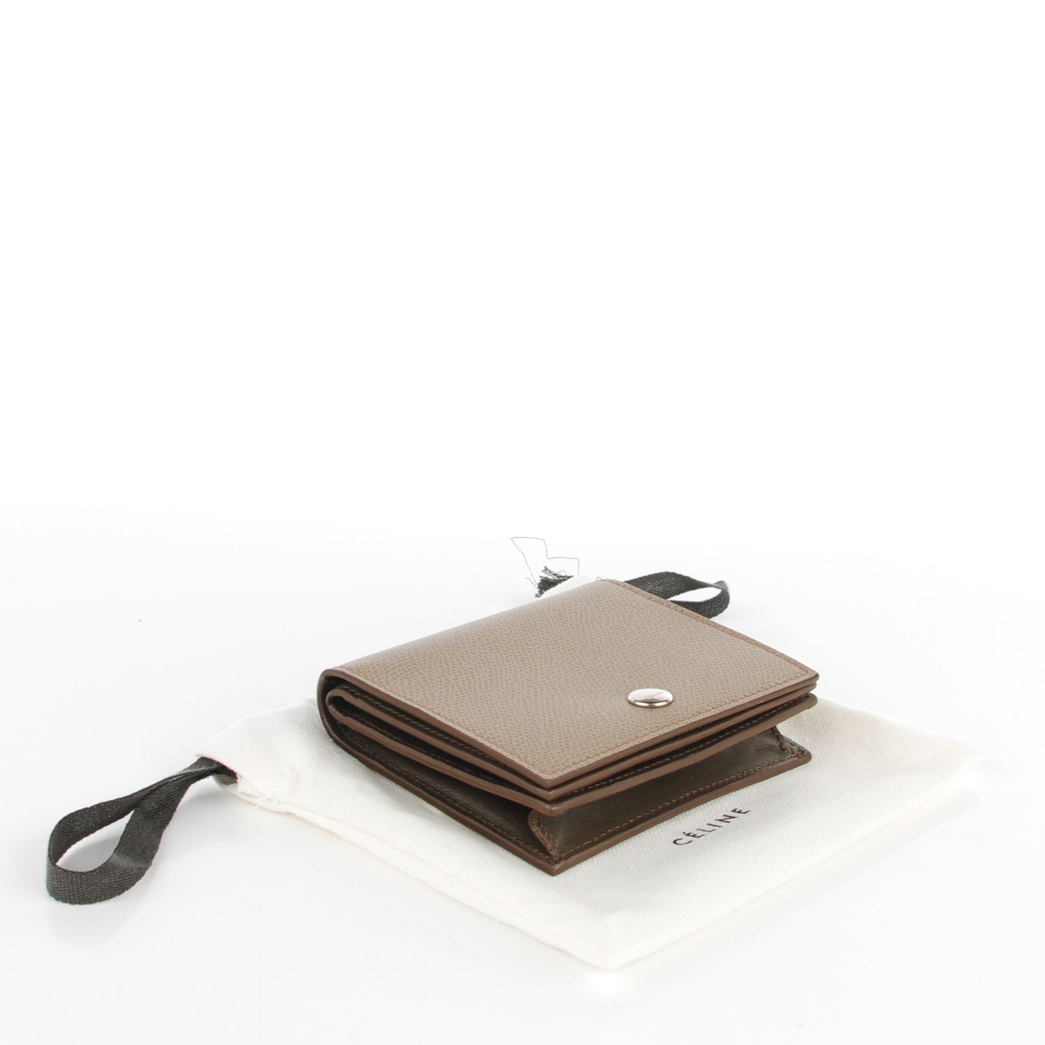 Celine Grained Calfskin Small Wallet Taupe 4 of 8