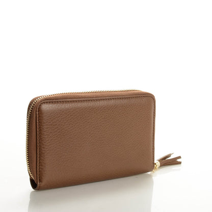 Gucci Calfskin Medium Soho Zip Around Wallet Maple Brown 3 of 7