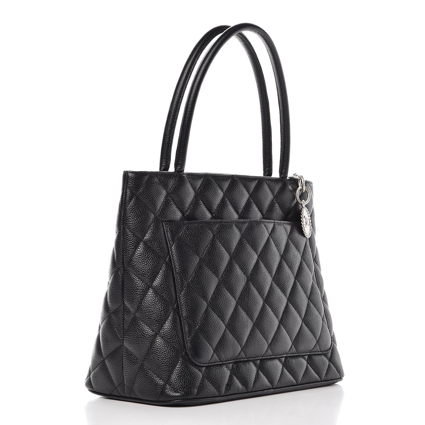 Caviar Quilted Medallion Tote Black