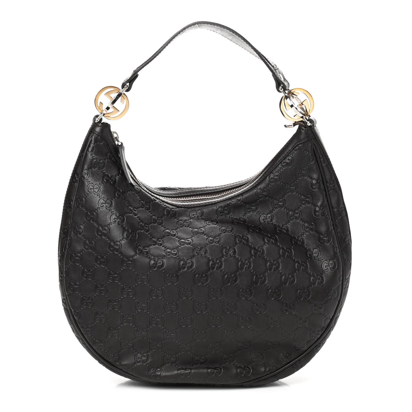Guccissima Medium GG Twins Hobo Dark Brown