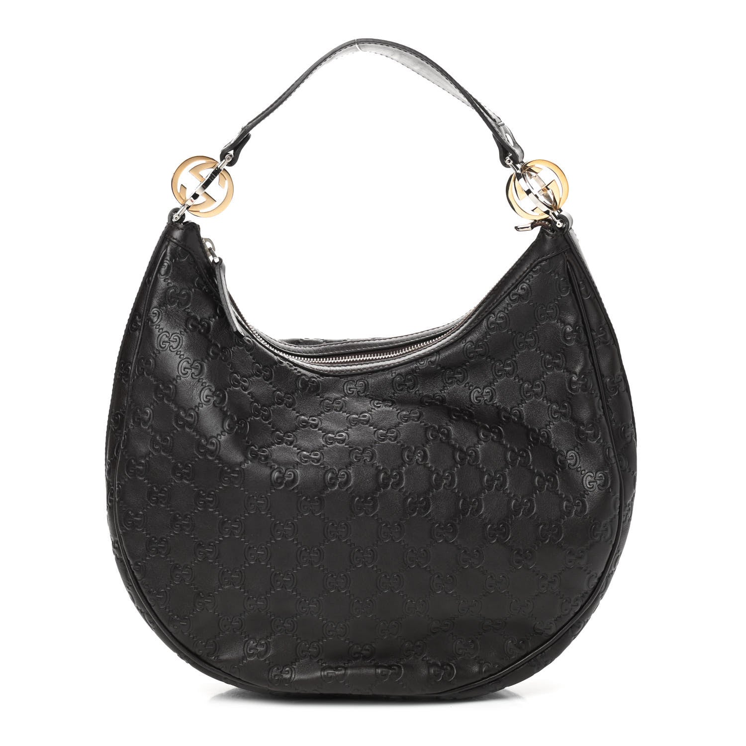 Gucci Guccissima Medium GG Twins Hobo Dark Brown 1 of 8