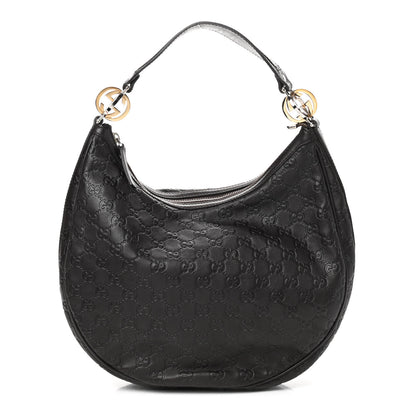 Gucci Guccissima Medium GG Twins Hobo Dark Brown 1 of 8