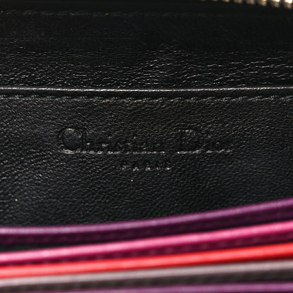 Christian Dior Lambskin Cannage Gusset Card Holder Black 6 of 9