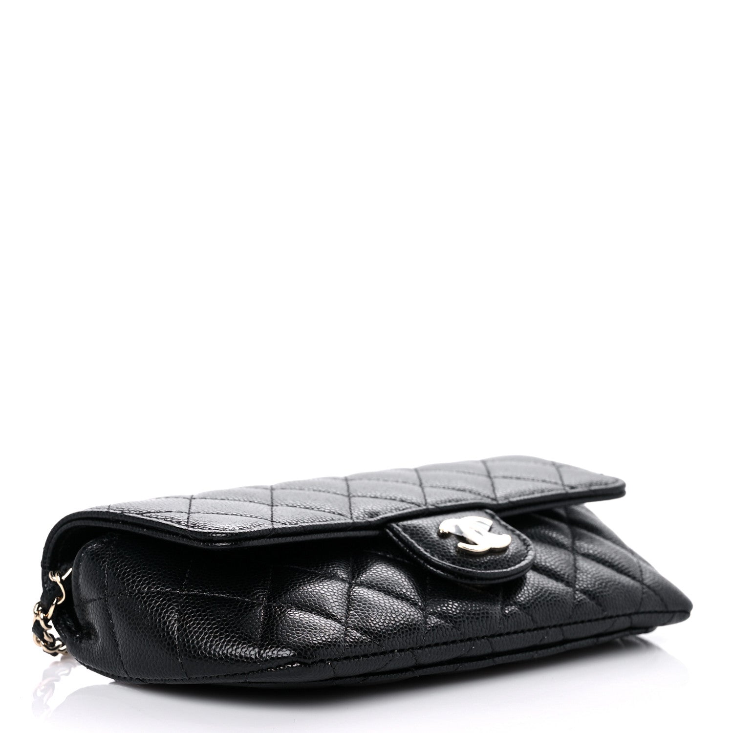 Chanel Caviar Quilted Glasses Case With Chain Black 4 of 11