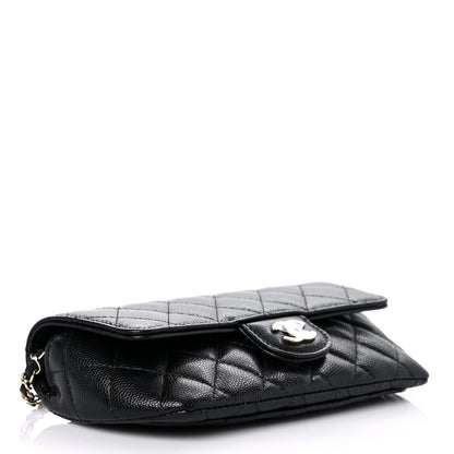 Chanel Caviar Quilted Glasses Case With Chain Black 4 of 11