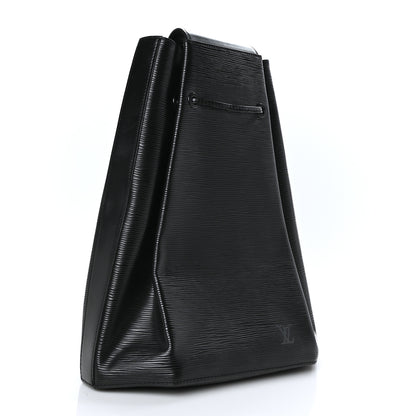 Louis Vuitton Epi Sac a Dos Drawstring Bag Black 4 of 11