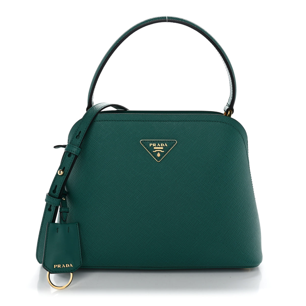 Prada Saffiano Cuir Small Matinee Tote Mango 1 of 9
