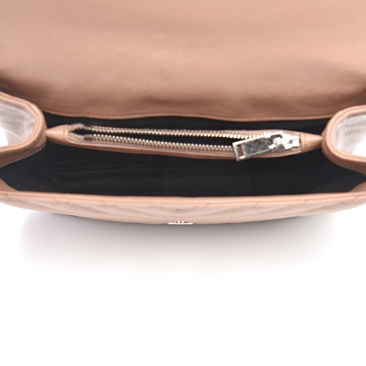 Sheepskin Matelasse Chevron Monogram Medium College Bag Fard