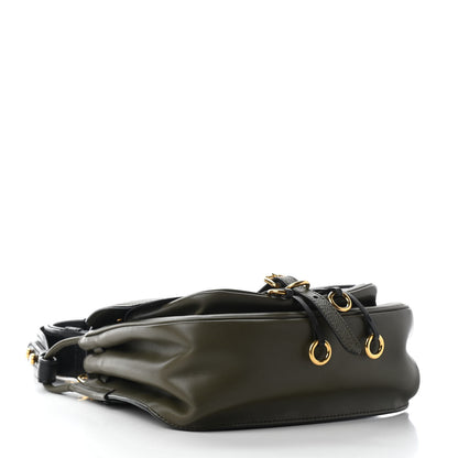 Prada Saffiano Cuir Calf Corsaire Bag Militare Black 4 of 8