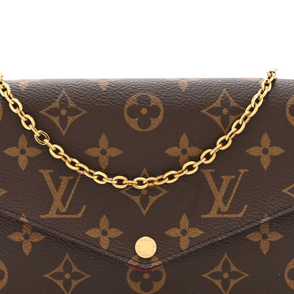 Louis Vuitton Monogram Pochette Felicie Chain Wallet Fuchsia 8 of 10