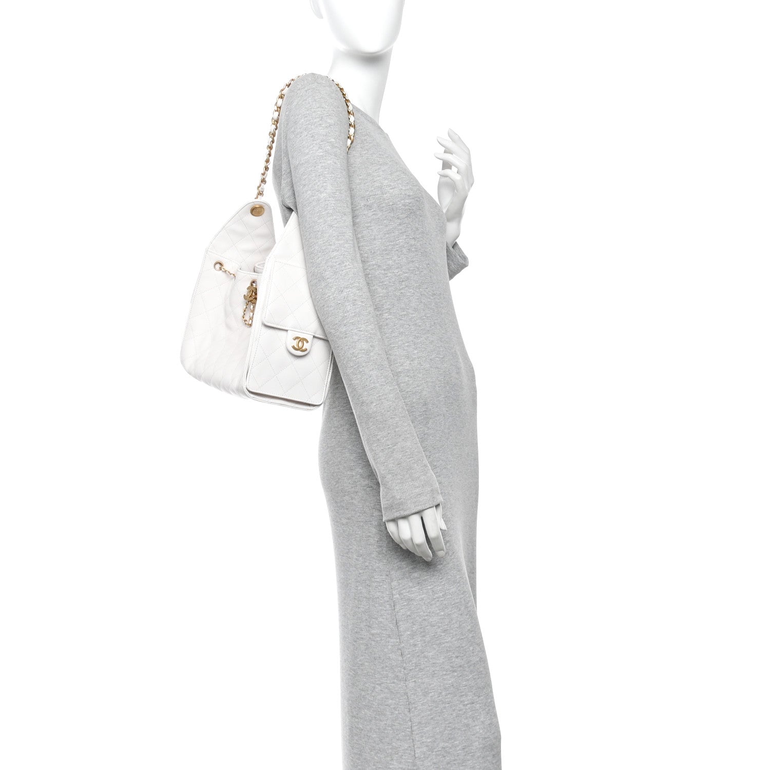 Chanel Caviar Quilted Small Chanel 25 Handbag White White 2 of 11