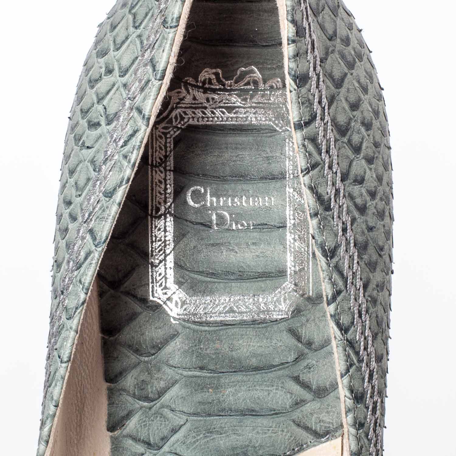 Christian Dior Snakeskin Pumps 37 5 of 7