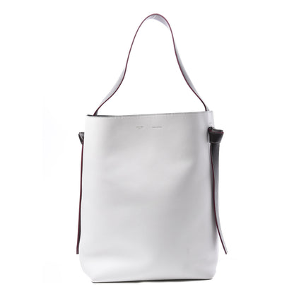 Celine Shiny Smooth Calfskin Small Twisted Cabas White Camel Tan 1 of 14