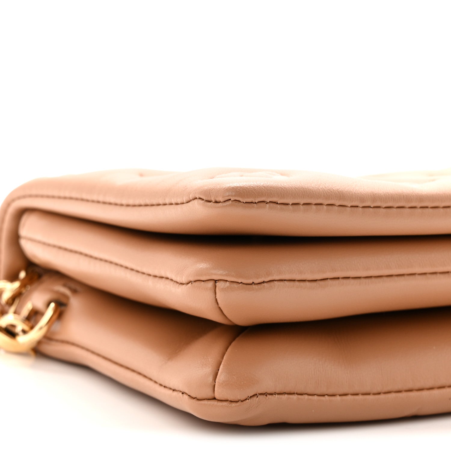 Louis Vuitton Lambskin Embossed Monogram Pochette Coussin Camel 8 of 9