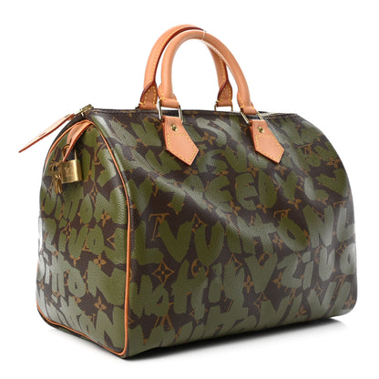 Louis Vuitton Monogram Graffiti Speedy 30 Kaki 2 of 4