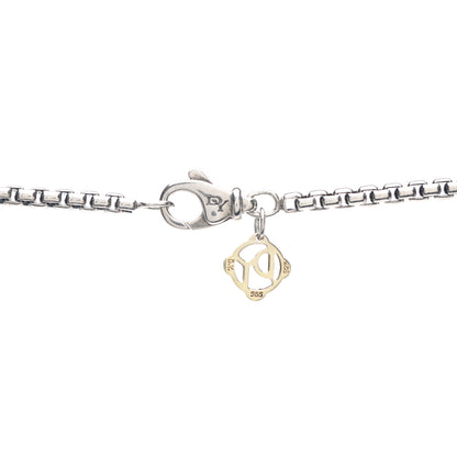 David Yurman Sterling Silver Diamond 32mm Infinity Pendant Necklace 4 of 5