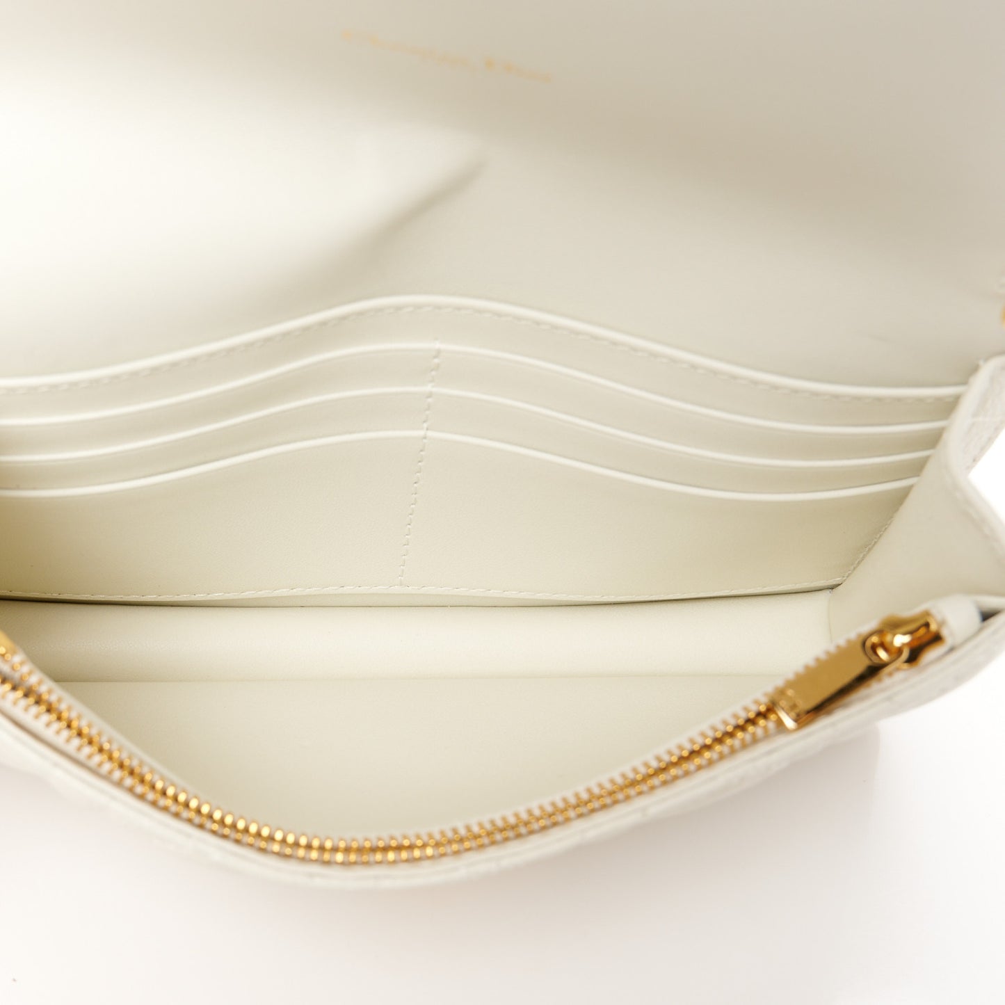 Supple Calfskin Caro Pouch with Chain Latte