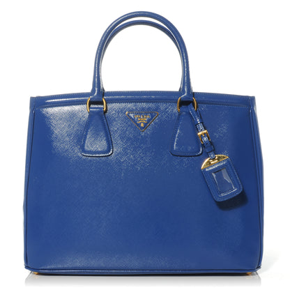 Prada Saffiano Vernice Shopping Tote Azzurro 1 of 10