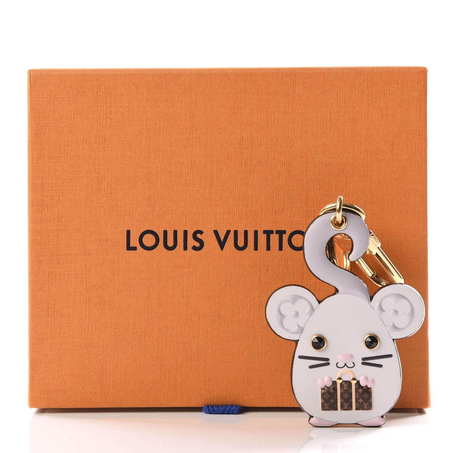 Louis Vuitton Calfskin Monogram Vuittonite Rat Bag Charm Key Holder 3 of 3