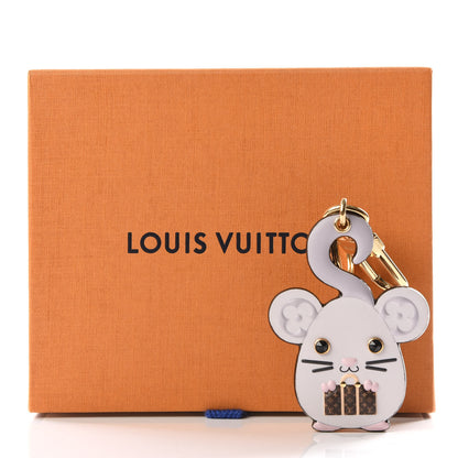 Louis Vuitton Calfskin Monogram Vuittonite Rat Bag Charm Key Holder 3 of 3