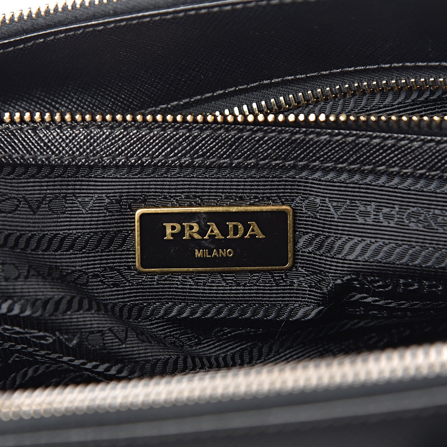 Saffiano Small Galleria Double Zip Tote Black